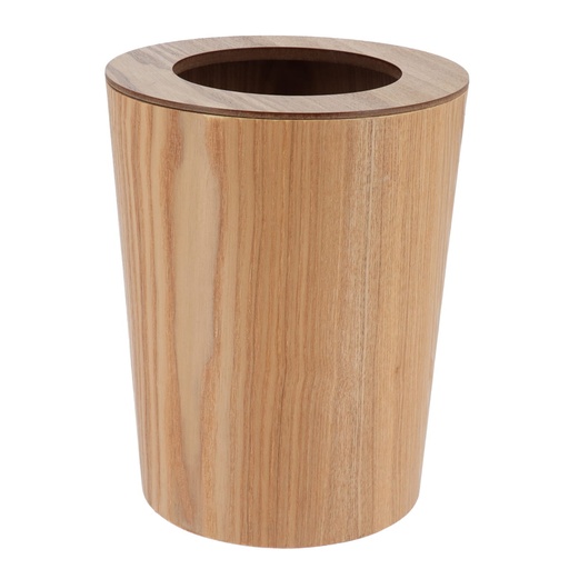 Poubelle bois facon chene 9l - bois naturel