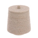 Boite a coton polyresine effet sable - naturel