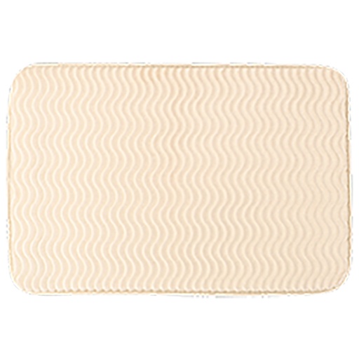 Tapis polyester effet vague 40x60 cm - naturel