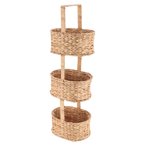 Etagere 3 paniers jacinthe / metal - naturel