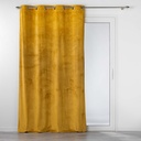 Rideau a oeillets 140 x 240 cm occultant velours relief analia ocre
