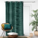 Rideau a oeillets velours relief analia emeraude occultant 140 x 240 cm 