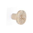 Patere polyresine d4.5cm sur sticker - facon travertin