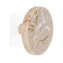 Patere polyresine d8,5cm sur sticker - facon travertin