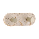 Crochet double polyresine et metal gold 3m - facon travertin