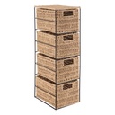 Meuble en metal 4 tiroirs en papier - naturel