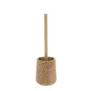 Brosse wc en polyresine effet bois - naturel