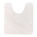 Tapis contour wc absorbant souple 45x50cm - facon marbre beige