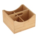 Organisateur en bambou a 4 compartiments avec poignee - bambou