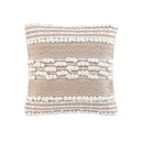 Coussin dehoussable 40 x 40 cm polycoton fantaisie+fils metal. blanca