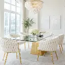 Chaise de salle à manger laora ivoire