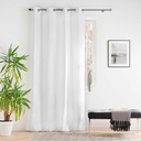 Rideau a oeillets 140 x 260 cm jacquard victoria blanc