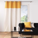 Rideau a oeillets 140 x 240 cm coton recyc.+top fil coupe grs linechic jaune