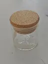 Bocal en verre avec couvercle bambou - 424