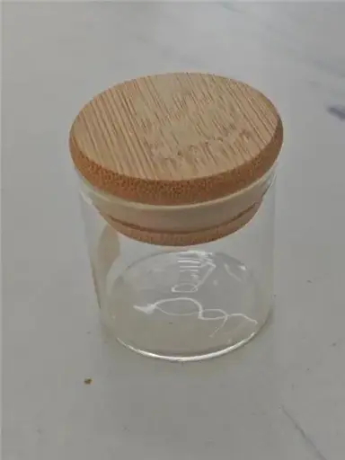 Bocal en verre avec couvercle bambou - 424