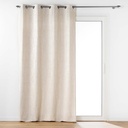 Rideau a oeillets. 140 x 240 cm polyco. imp. pandore blanc