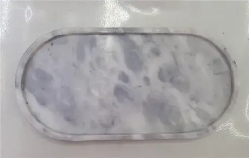 Plateau de service ovale en marbre‌