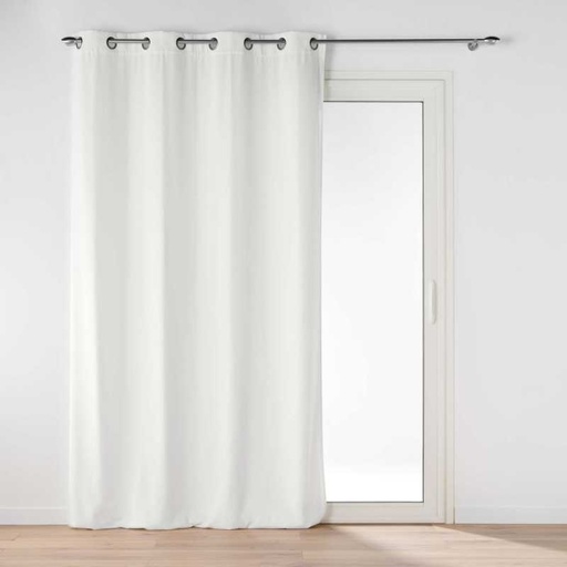 Rideau a oeillets 135 x 260 cm velours uni novana blanc