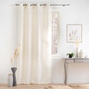 Rideau a oeillets 140 x 280 cm jacquard galilea naturel