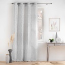 Rideau a oeillets 140 x 280 cm jacquard galilea gris