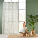 Rideau a oeillets 140 x 240 cm polycoton imprime maddy sauge