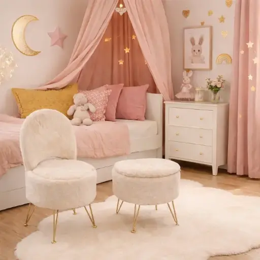 Pouf avec dossier  amovible café -'Isadora'