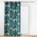 Rideau a oeillets 140 x 260 cm polyester imprime tilda vert