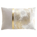 Coussin dehous. compr. 40 x 60 cm coton/polyester imp. metal. melisse des place