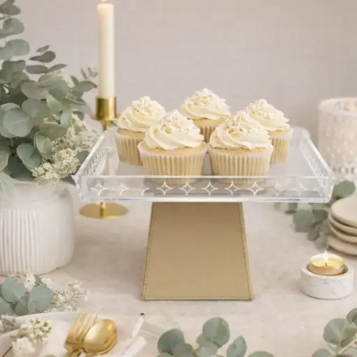 Support apperitif acrylique 23.5*23.5*8 cm