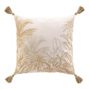Coussin dehous. compr. pompons 45 x 45 cm coton/polyester imprime dune des place