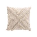 Housse de coussin +encart 40 x 40 cm coton/polyester tufte sheny