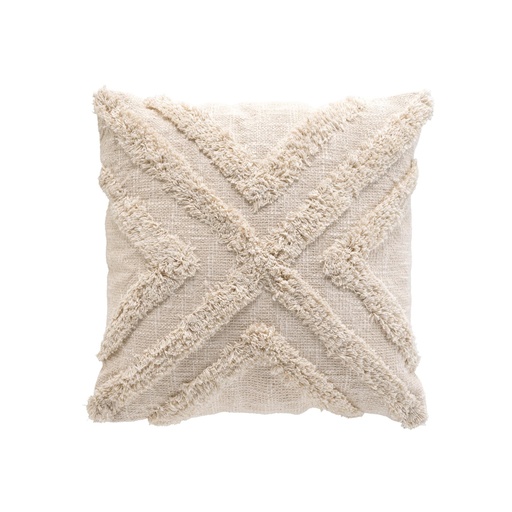 Housse de coussin +encart 40 x 40 cm coton/polyester tufte sheny