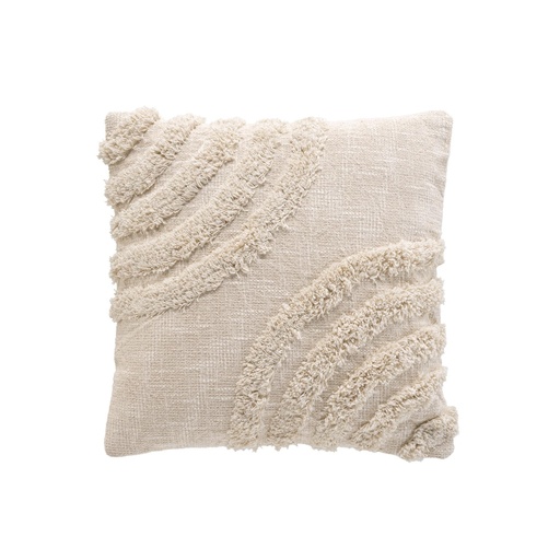 Housse de coussin +encart 40 x 40 cm coton/polyester tufte silio