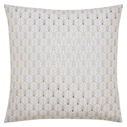 Coussin dehoussable compresse 60 x 60 cm polyester imp. metallise piana naturel