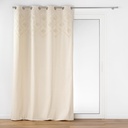 Rideau a oeillets 140 x 240 cm coton/polyester uni+top tufte inca