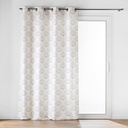 Rideau a oeillets 140 x 260 cm polyester imprime metallise majestia
