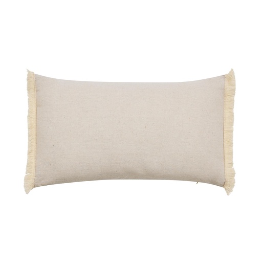 Coussin dehous. compr. franges 30 x 50 cm polycoton uni vertis