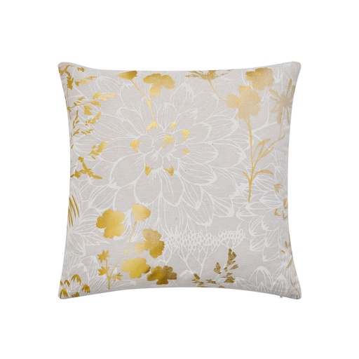 Coussin dehoussable compresse 45 x 45 cm polycoton imp. metal. anassia des place