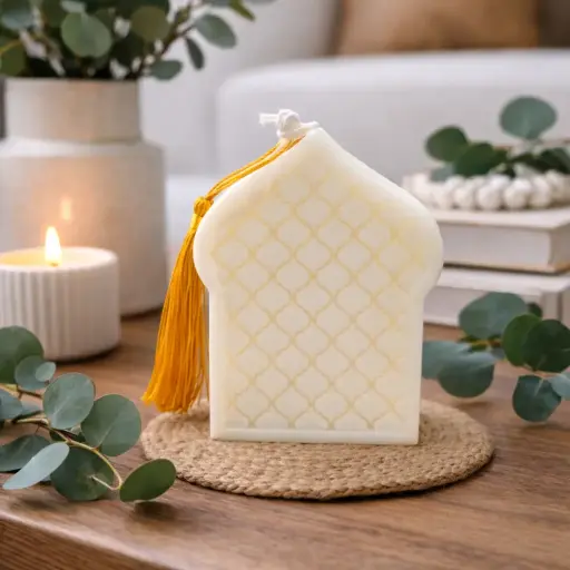 bougie eid mosquee arabesque 8.5*10*2.5CM