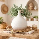 Vase Anses rond rotin