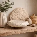 Support présentoir pierre et bois