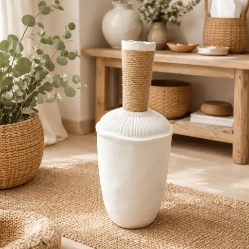 Vase bouteille avec corde