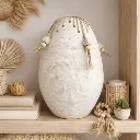 Vase avec tissage perles 35 cm 