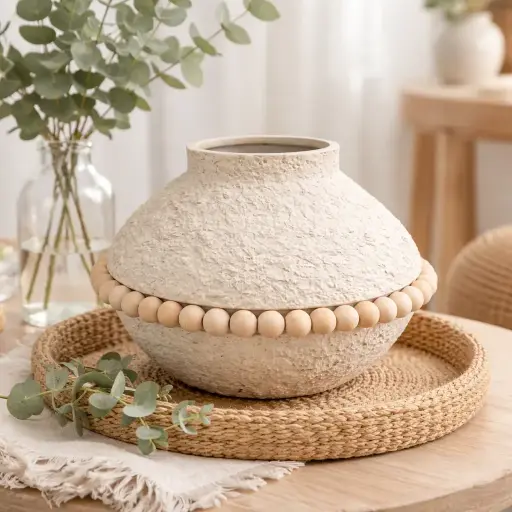 Vase Jarre avec perles