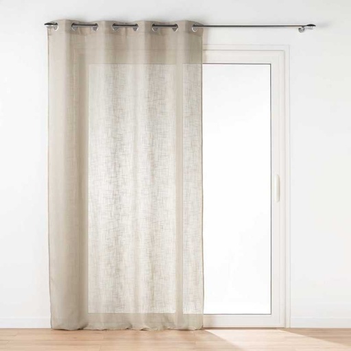 Panneau a oeillets 140x240 cm effet lin tisse haltona noisette