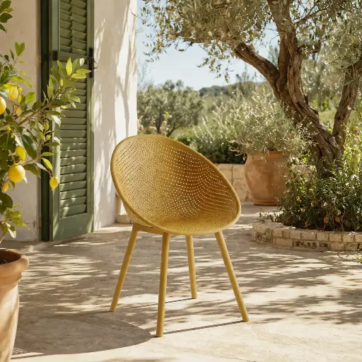 Chaise 70*61*68 cm - YAEL Jaune