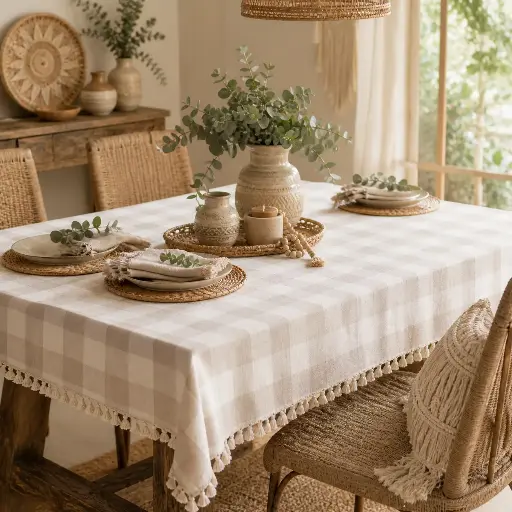 Nappe à carreaux 140*240 cm