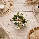 Bouquet d'anémones et eucalyptus 32 cm