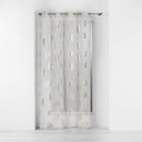 Panneau a oeillets 140 x 240 cm voile sable imprime metallise sunny gold