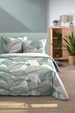 Parure drap plat boreas bleu 240x300+dh160x200+2t63x63 cm